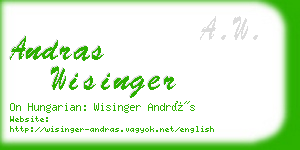 andras wisinger business card
